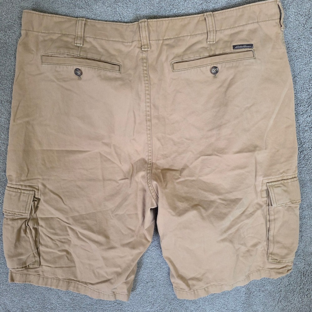 Eddie Bauer Legend Mens Tan Khaki Cargo Shorts Size 40 Cotton Outdoor Casual - Picture 7 of 7